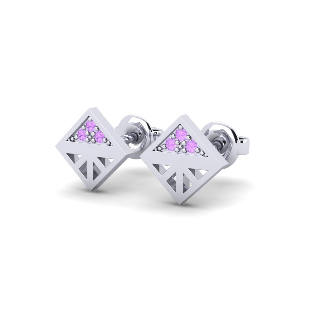 Weißgold 750 Amethyst Damen ohrring Arrogance