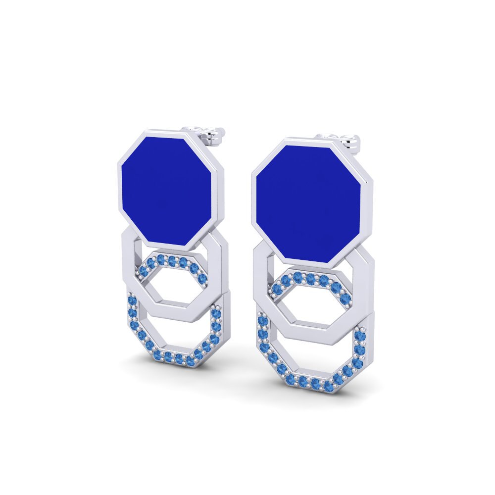 Zircone Blu Scuro Orecchino da donna Arroyo
