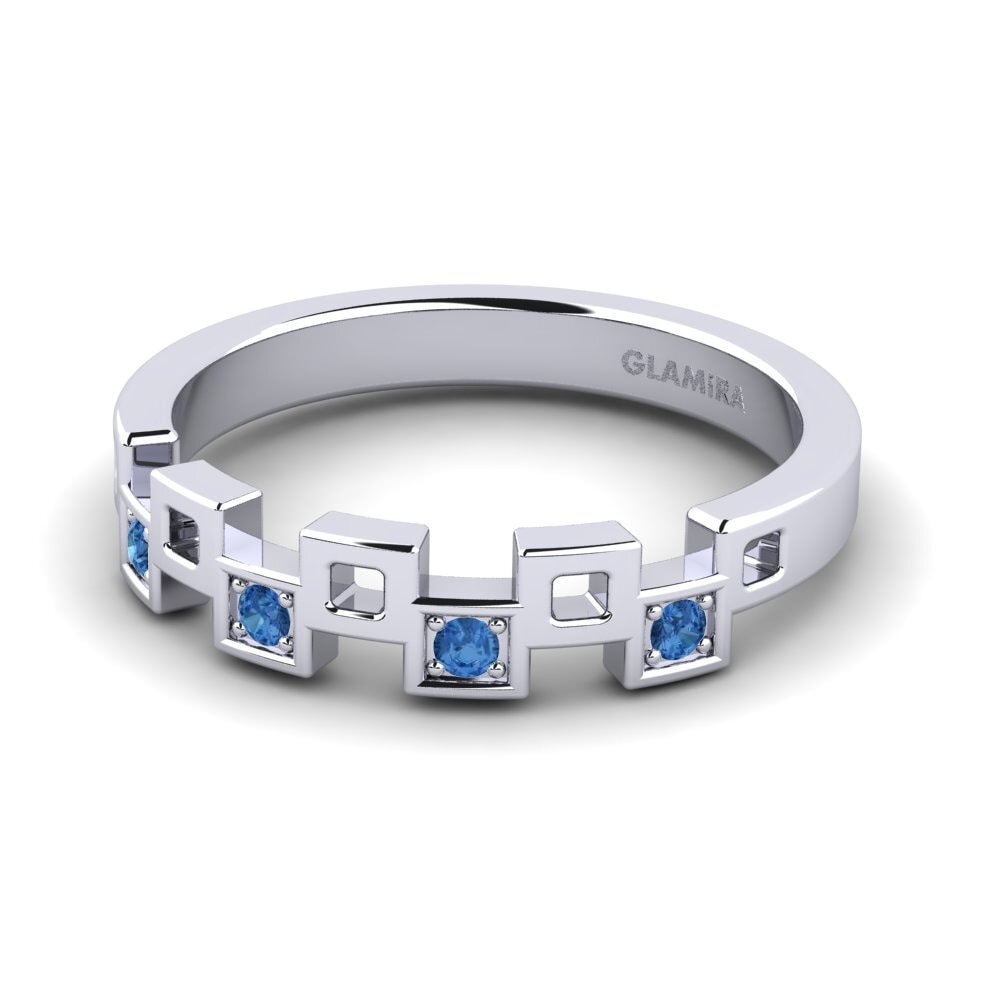 Circonita Azul Oscuro Anillo Arsham