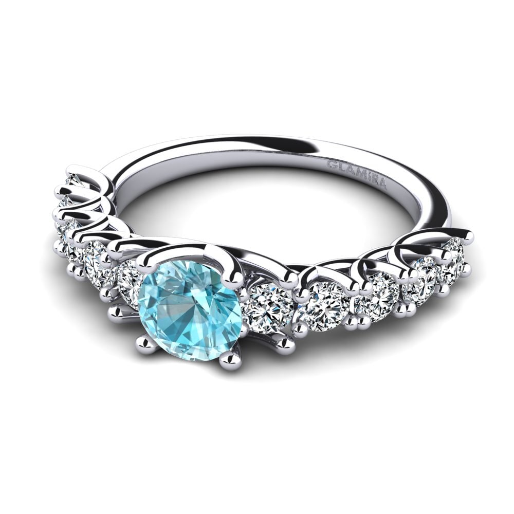 Eternity Blue Zircon Rings