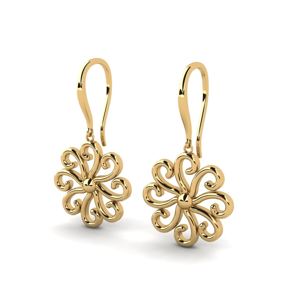 9k Oro Amarillo Pendientes Arthrite