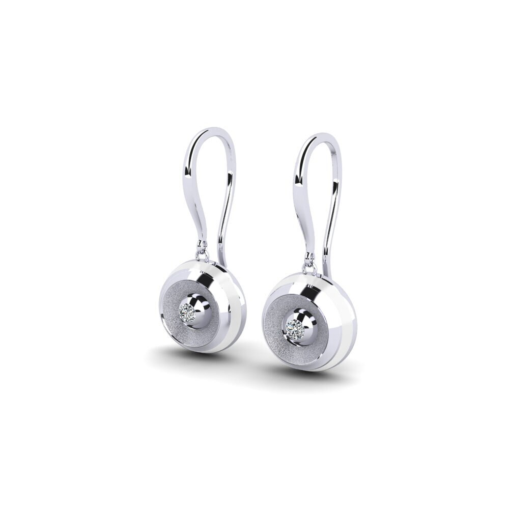 14k Oro Blanco Pendiente de mujer Asabiyer