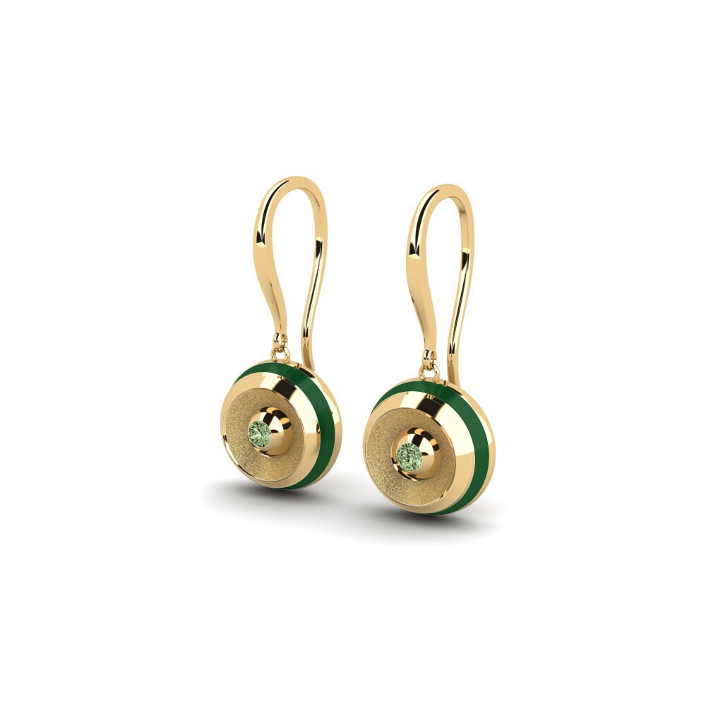 Diamante Verde Pendiente de mujer Asabiyer