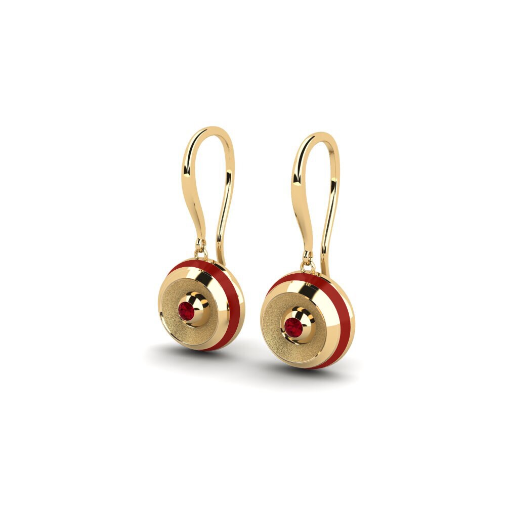 Zircone Rosso Orecchino da donna Asabiyer