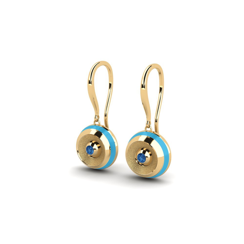 Zircone Blu Scuro Orecchino da donna Asabiyer