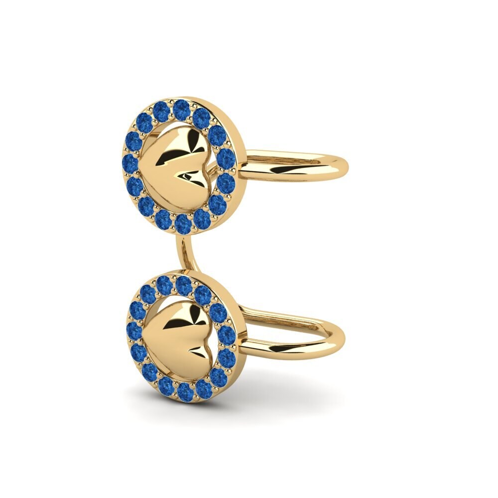 Đá Zirconia Xanh Lam Bông tai nữ Asan