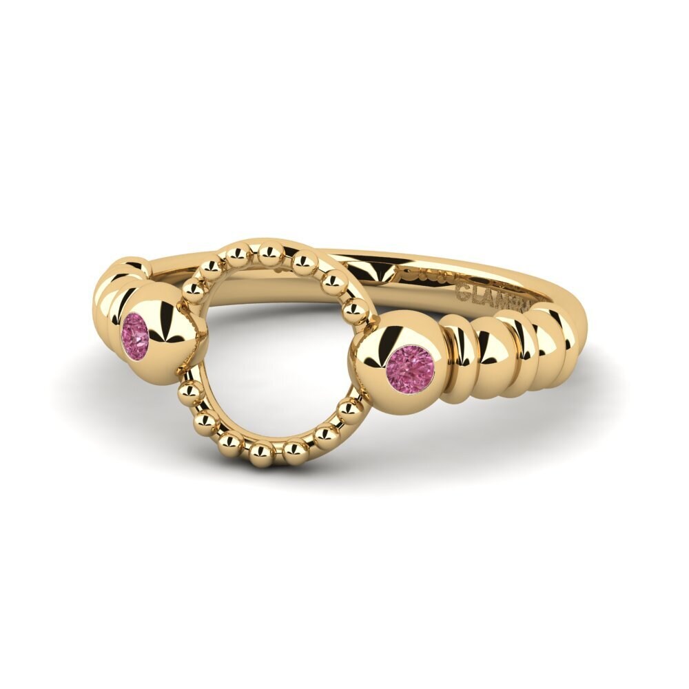 Granate Rhodolite Anillo meñique Aseng