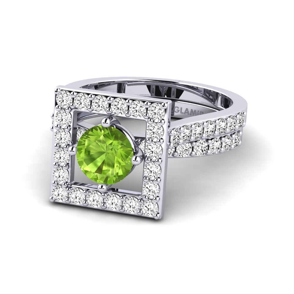 Peridoto Anillo de compromiso Ashared