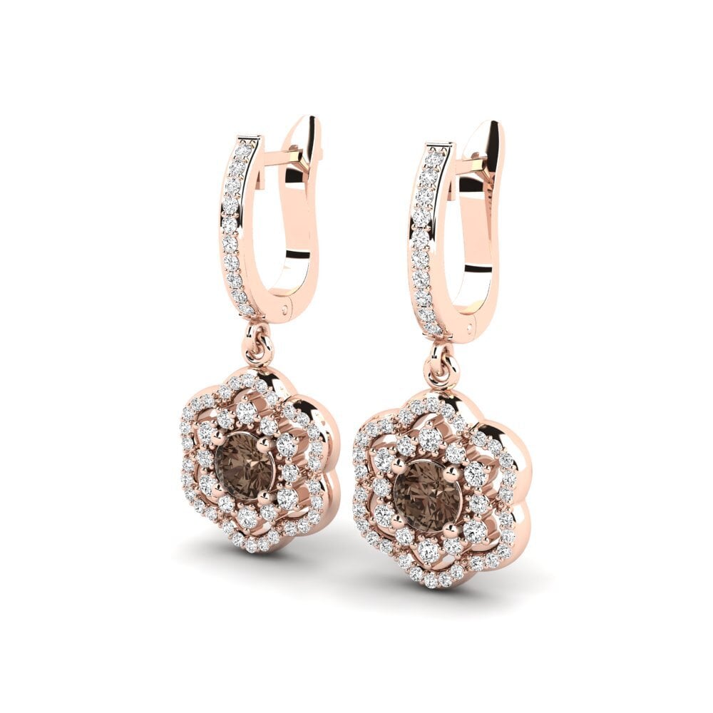 Quartz Fumé Boucle d'oreille femme Ashqai