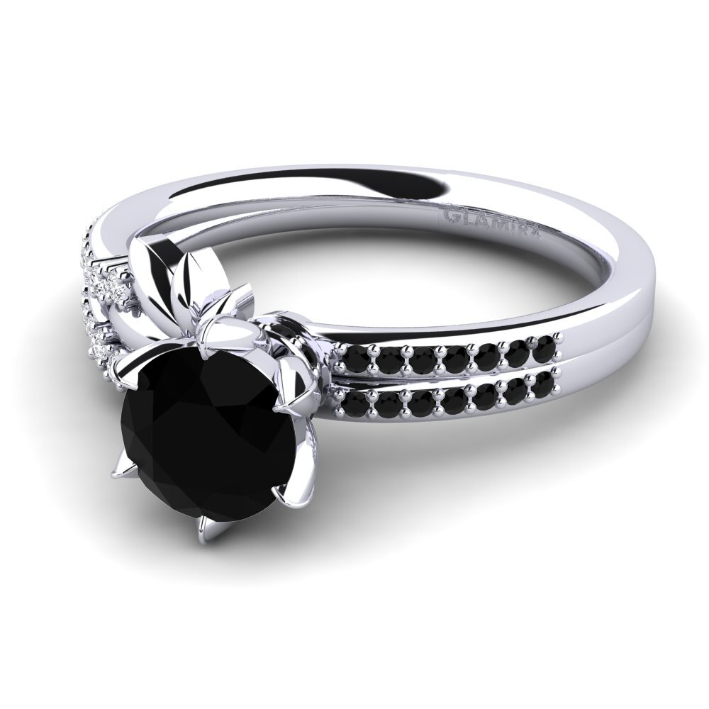 Black Diamond Engagement Ring Asia