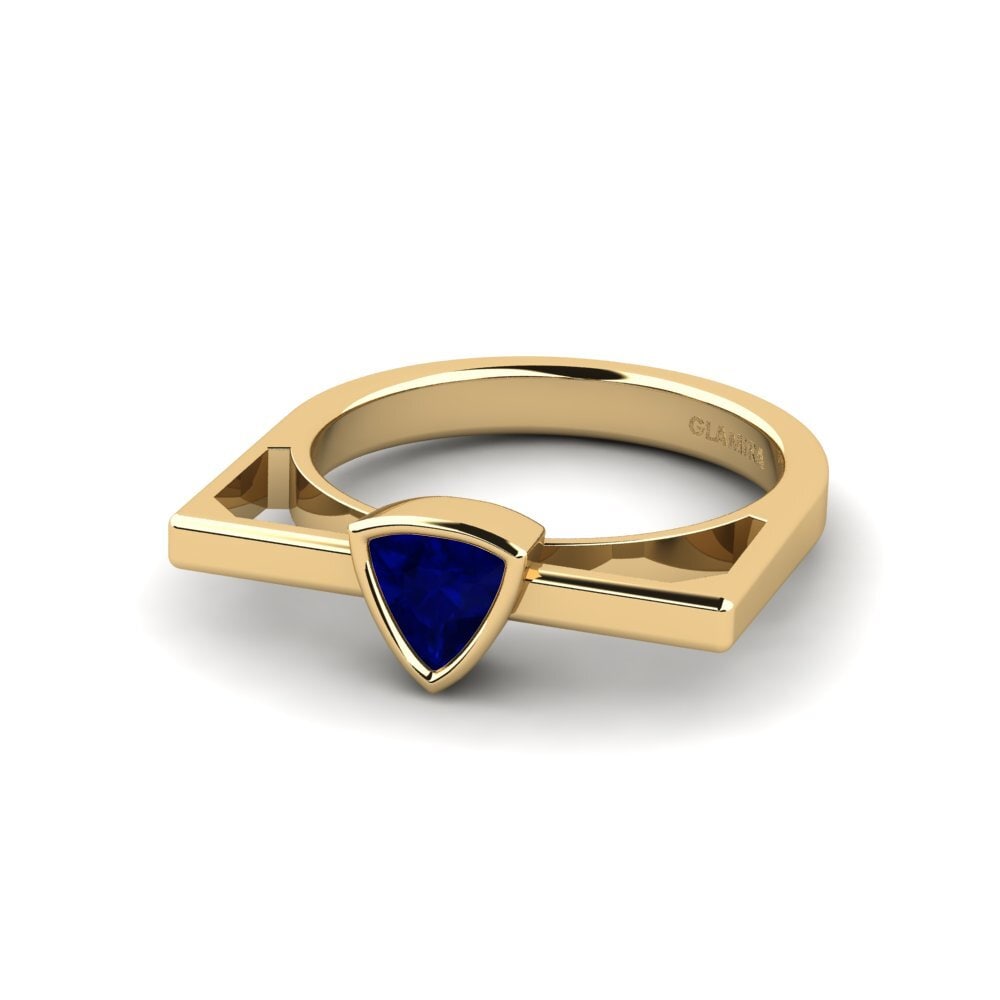 Trillion Sapphire Engagement Ring Askel