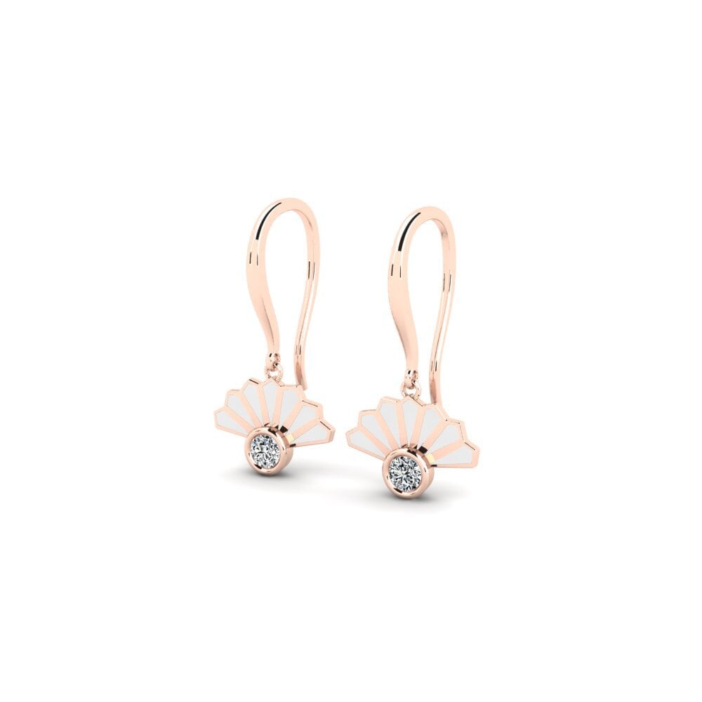 14k Oro Rosa Pendiente de mujer Askip