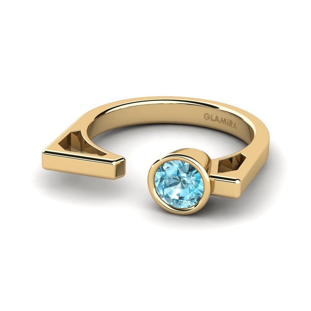 Blauer Zirkon Ring Aslak