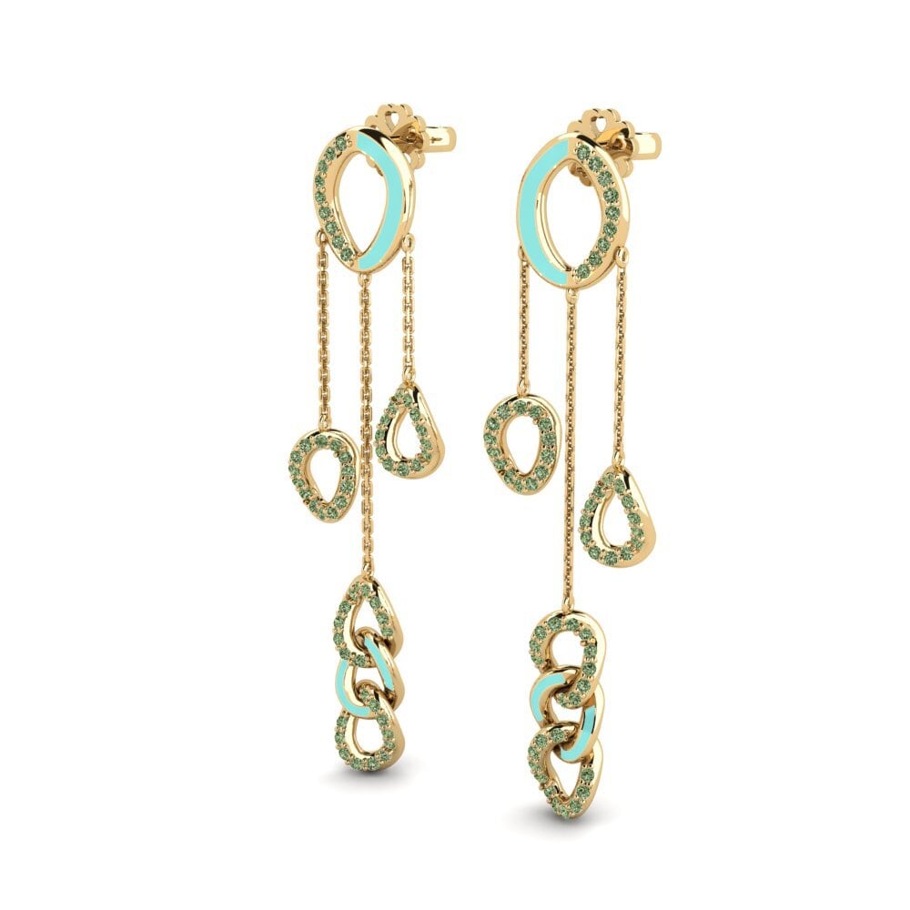 Diamante Verde Pendiente de mujer Asmoa