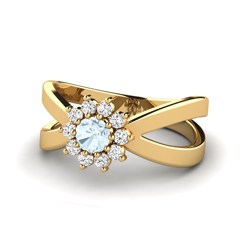 Aguamarina Anillo Aspergill