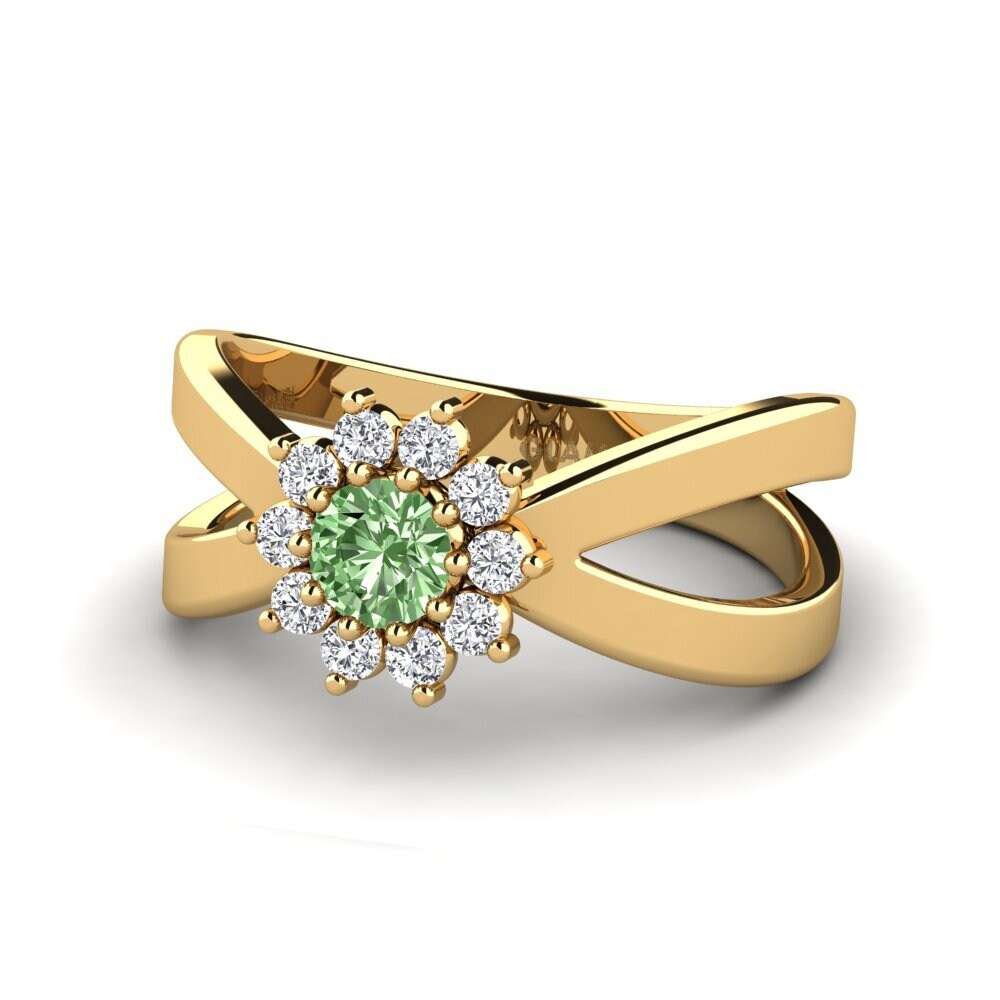 Diamante Verde Anillo Aspergill