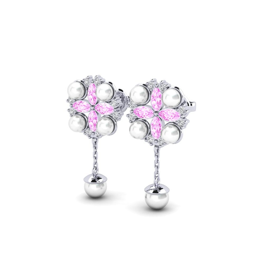Saphir Rose Boucle d'oreille femme Aspronisi