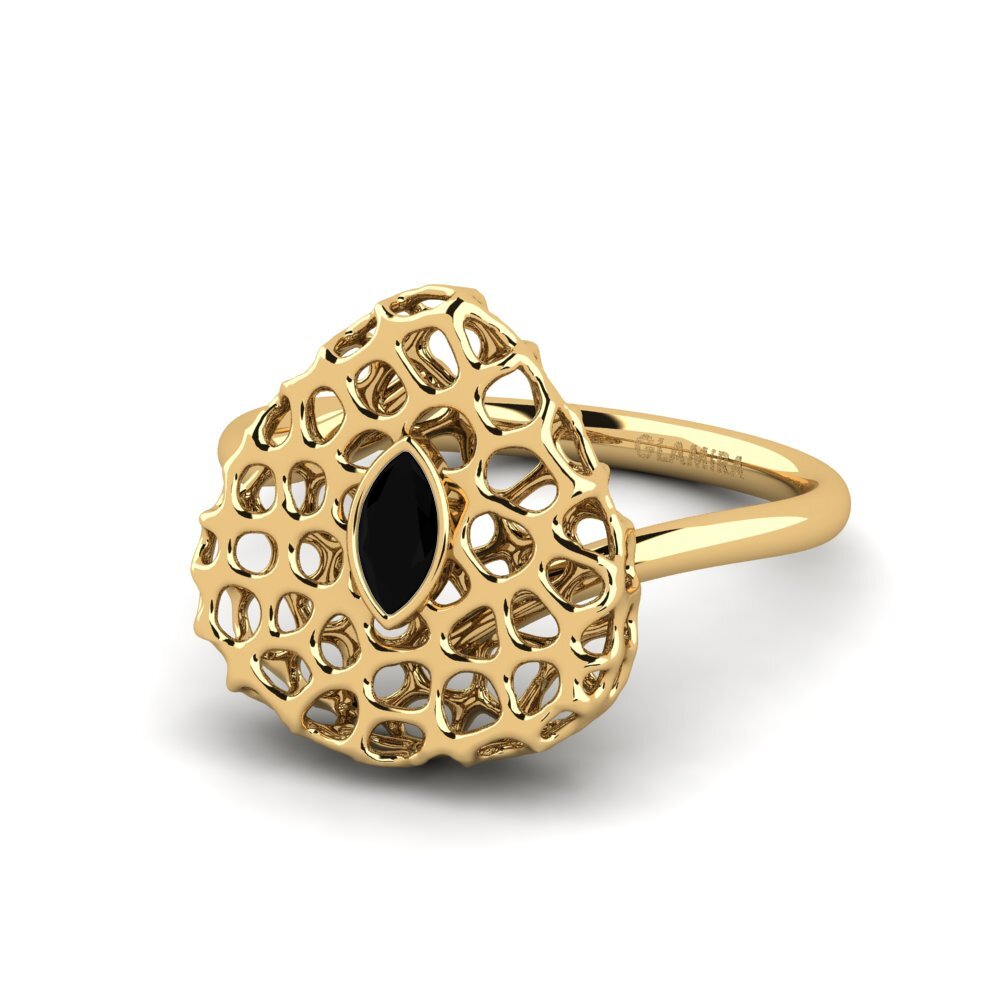 Diamante Negro Anillo Assede