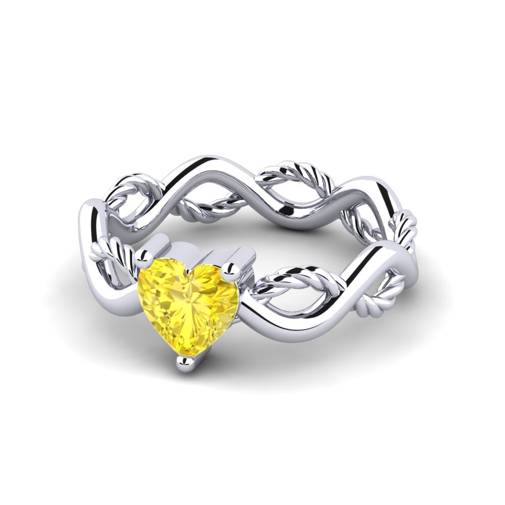 Heart Yellow Sapphire Ring Assieve