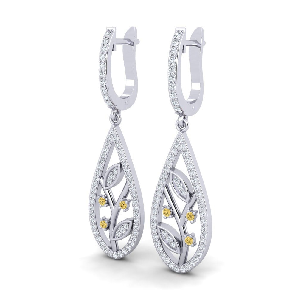 Yellow Diamond Women's Earring Asthon