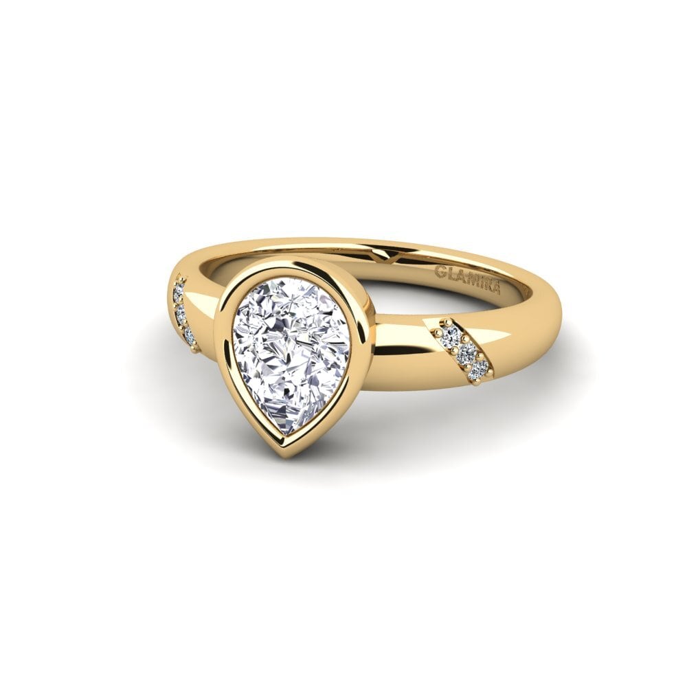 Lab Grown Diamond Engagement Ring Asunan - Pear