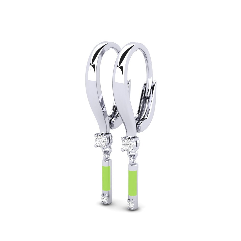 9ct White Gold Women's Earring Atalanti