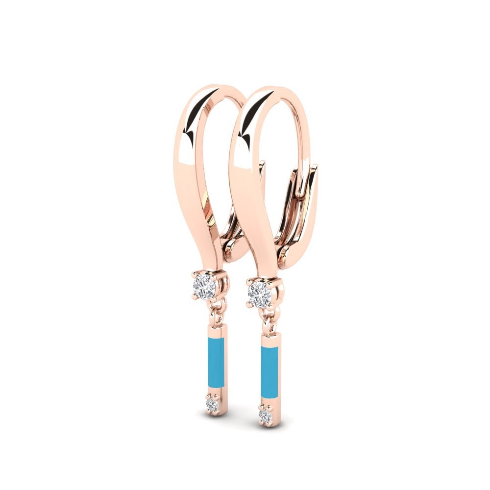 14k Oro Rosa Pendiente de mujer Atalanti