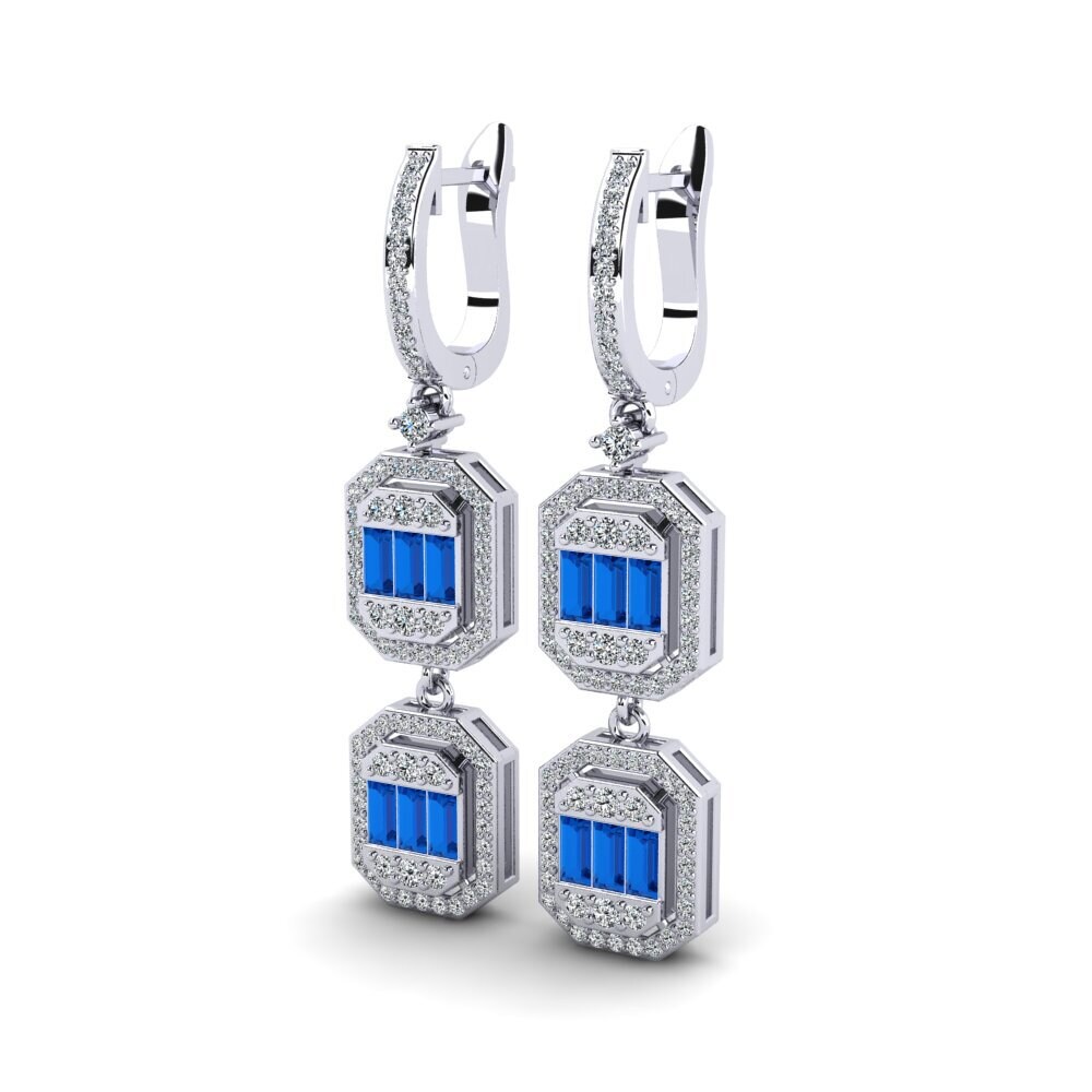 Dark Blue Zirconia Earring Athaulf
