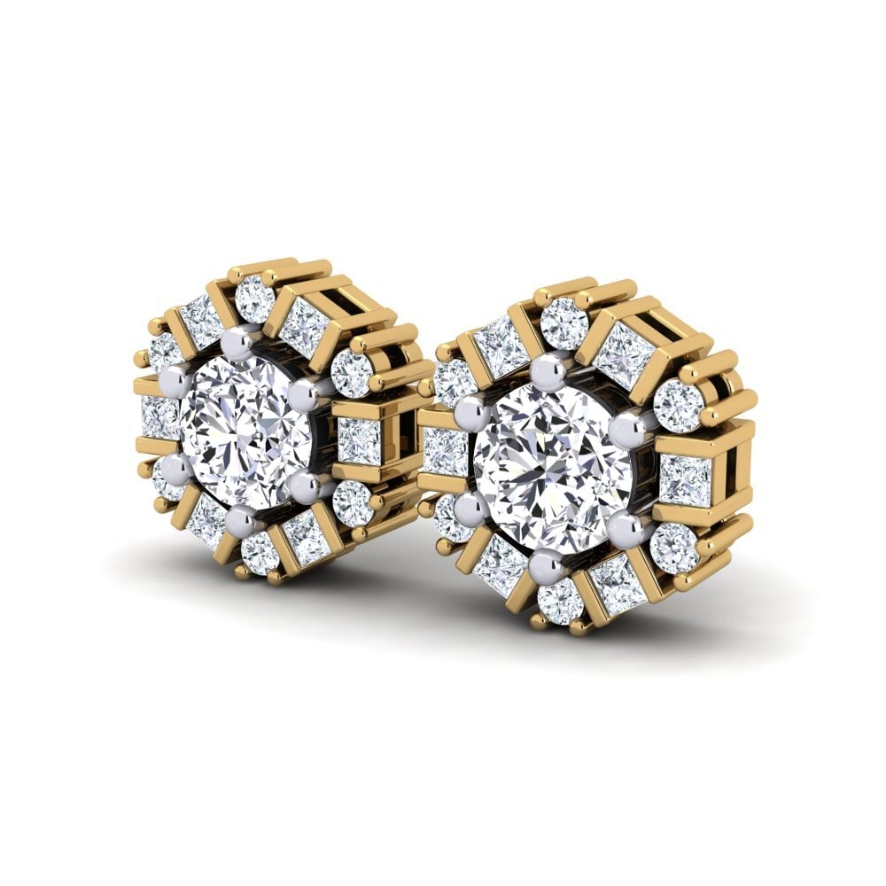 14ct Yellow / White Gold Women's Earring Athilda