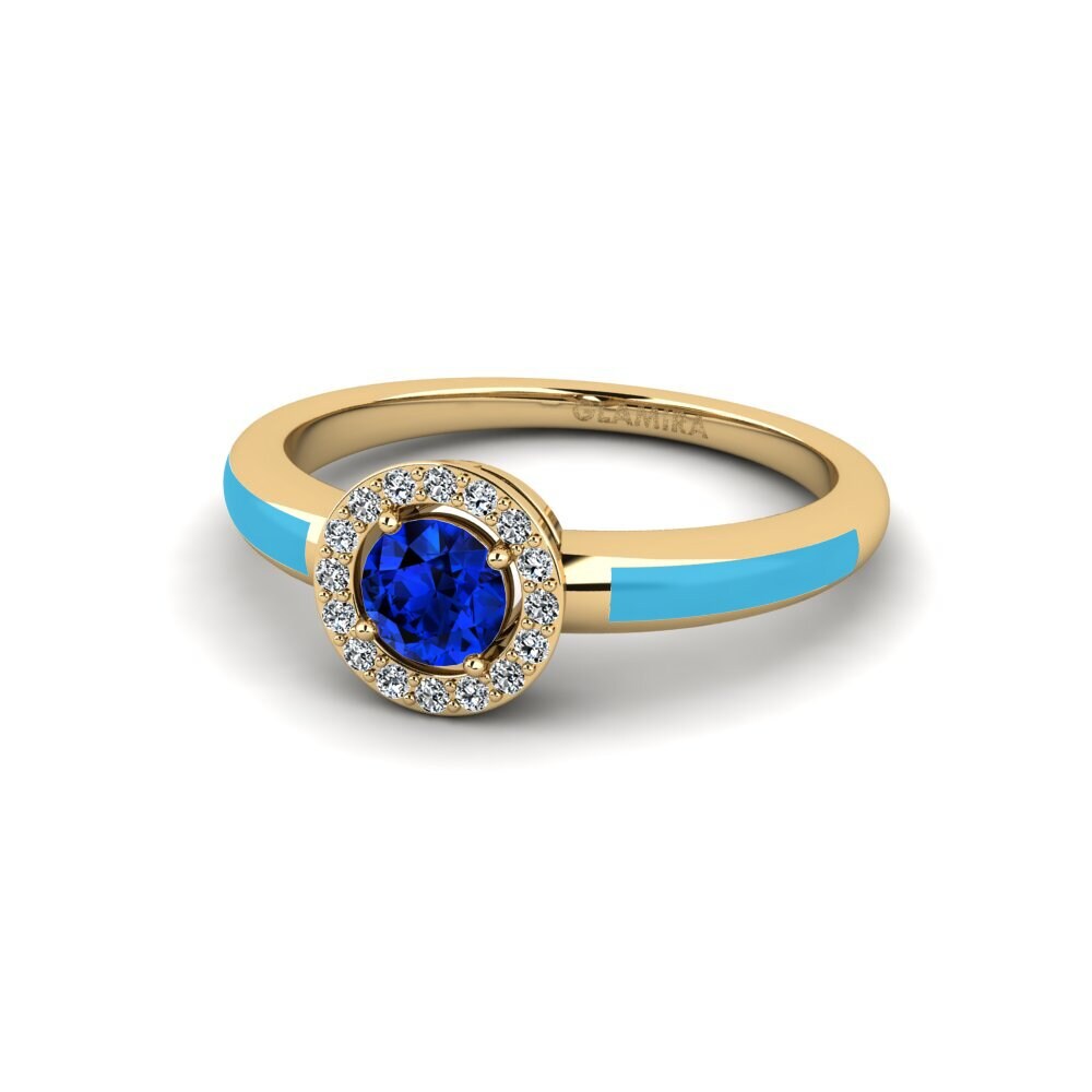 Saphir (im Labor gezüchtet) Ring Atolst