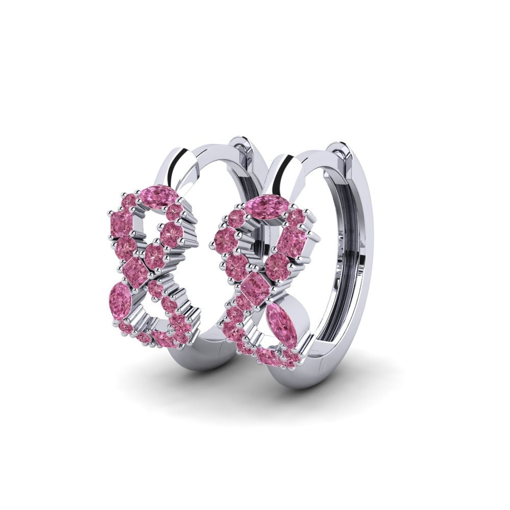 Mixed Rhodolite Garnet Women's Earring Atraente