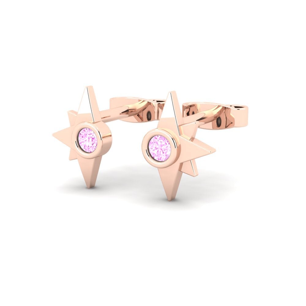 Oro Rosso 375 Zaffiro Rosa Orecchino da donna Atria