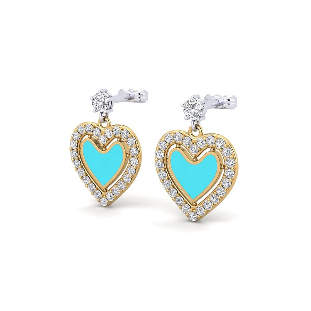 14ct Yellow & White Gold Women's Earring Atropin