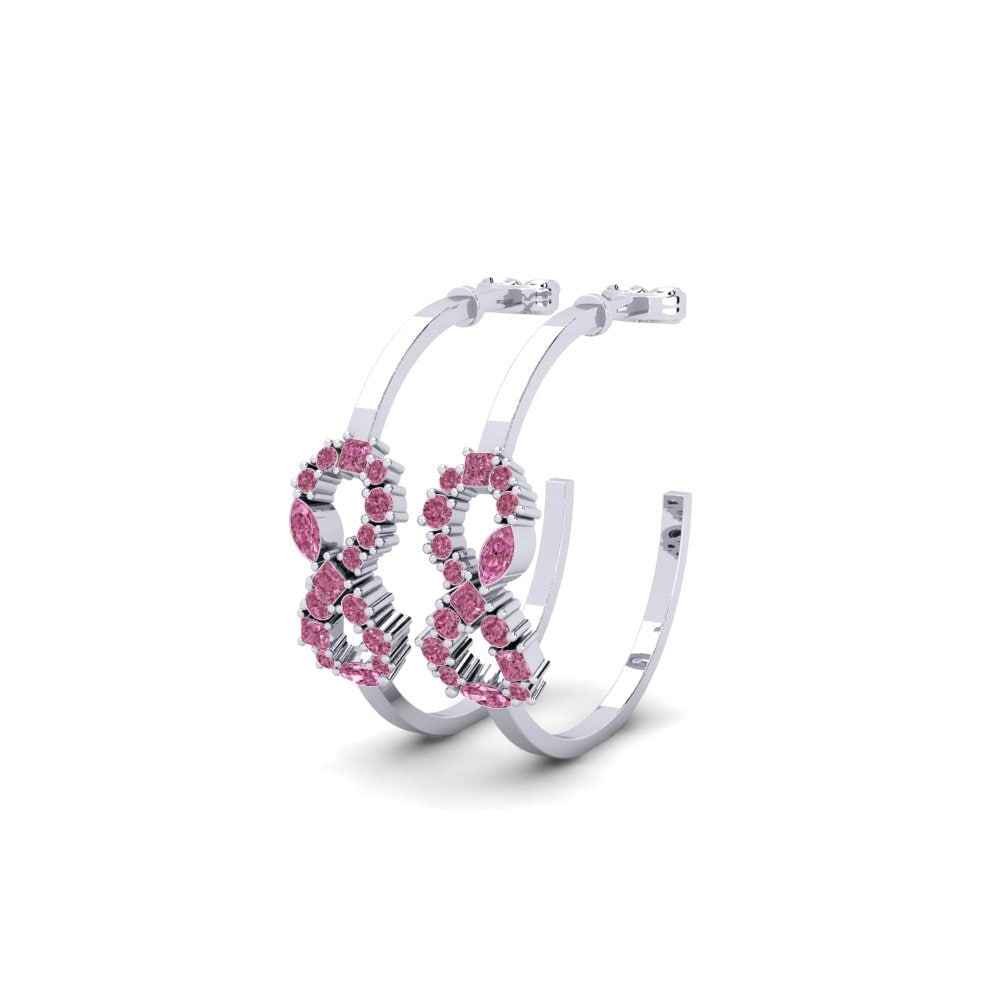 Mixed Rhodolite Garnet Women's Earring Attraktiv
