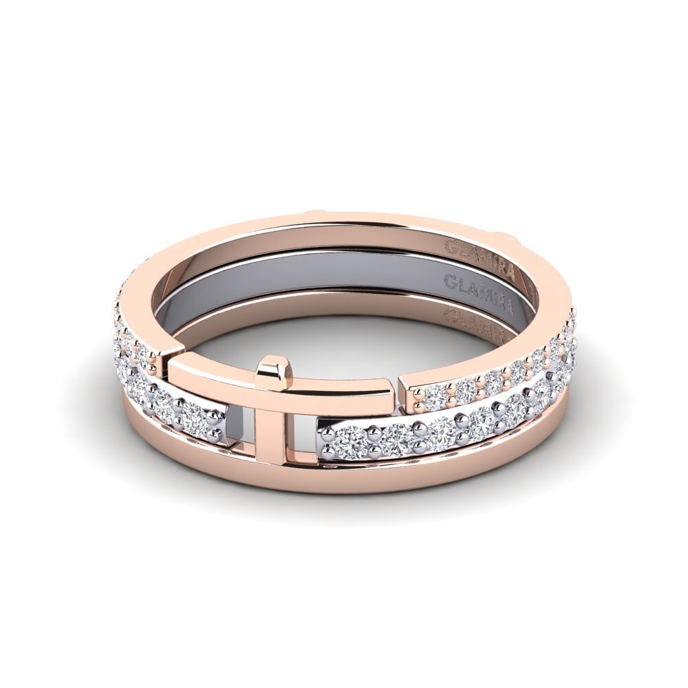 Diamante cultivado en laboratorio Anillo Aubento SET