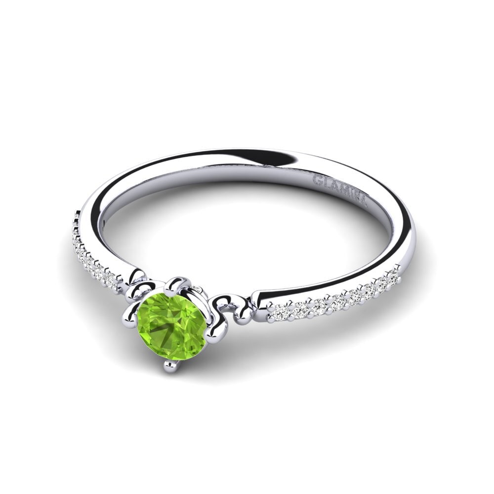 Peridoto Anillo de compromiso Aubriel