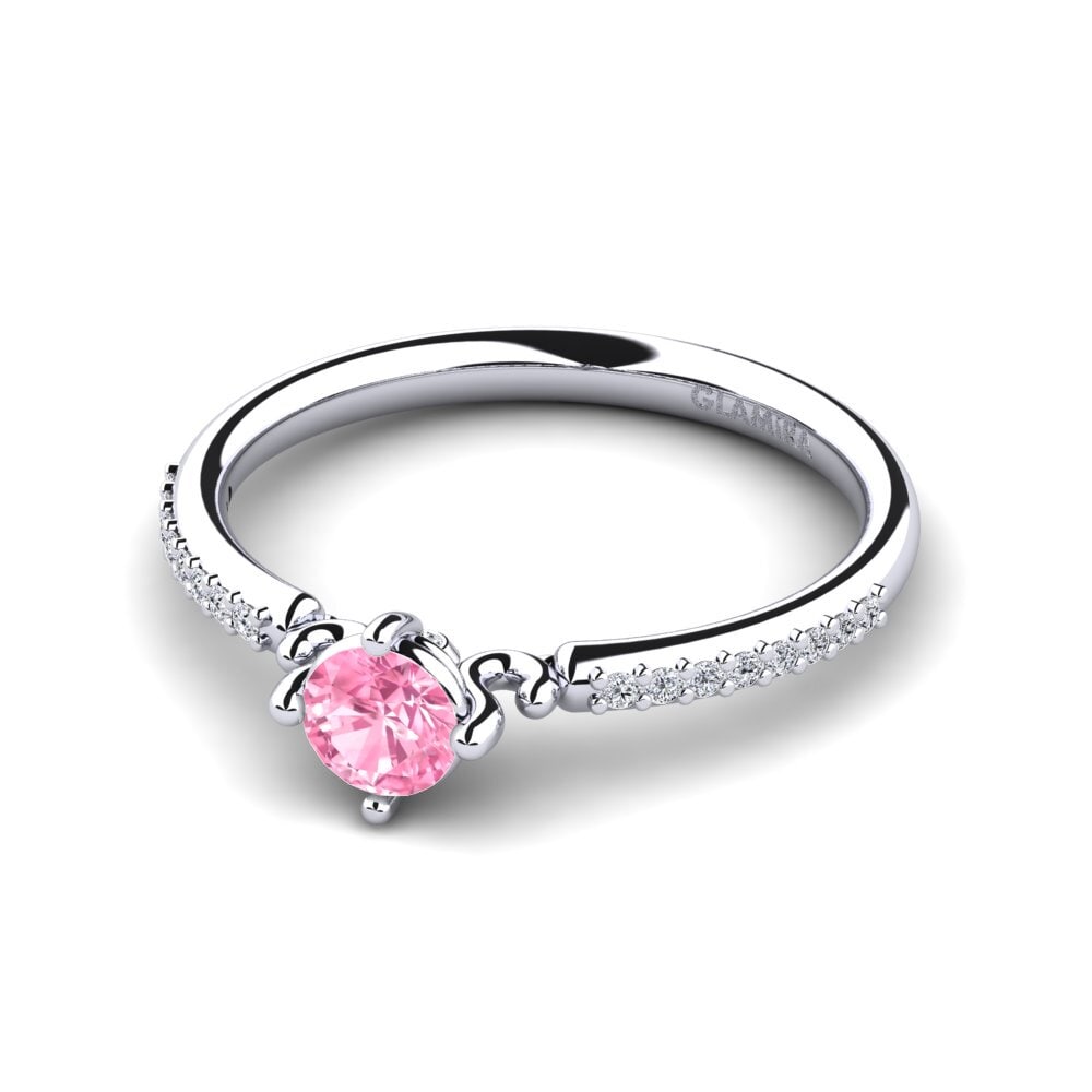 Zafiro Rosado Anillo de compromiso Aubriel