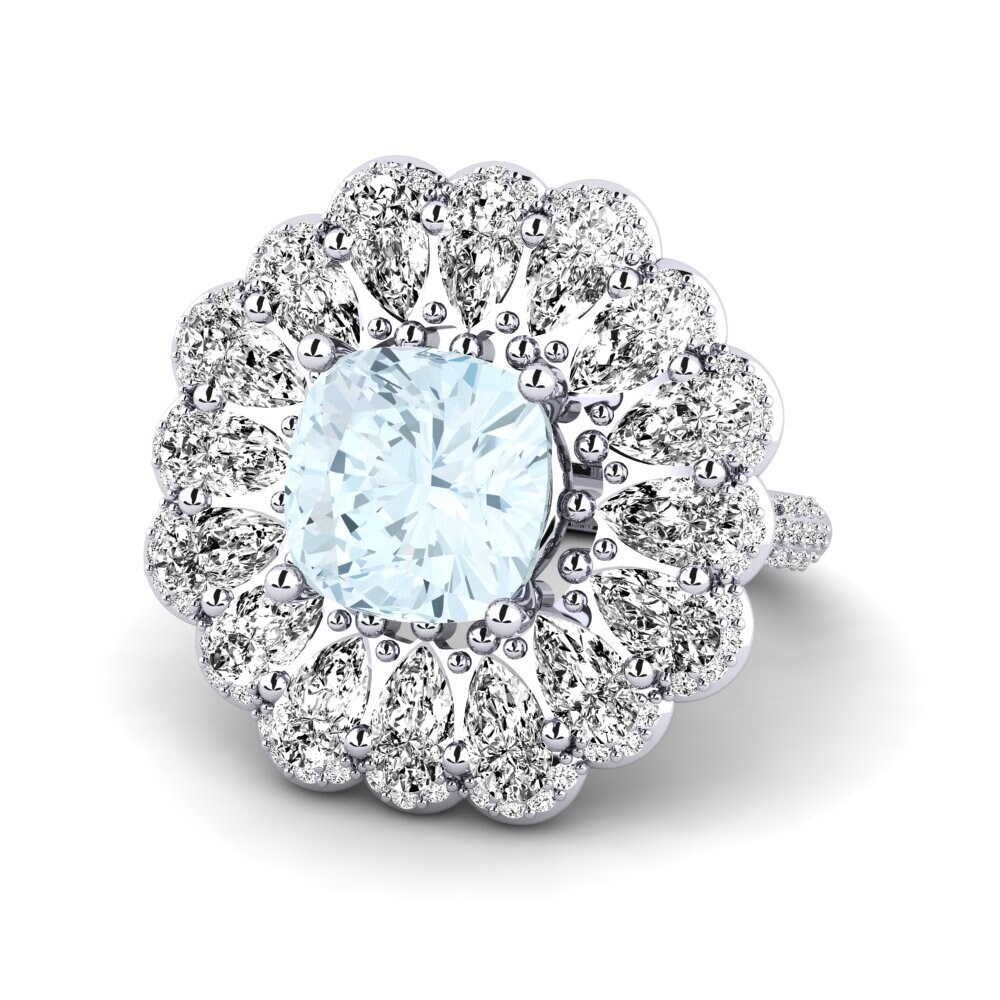 Aquamarine Engagement Ring Auda
