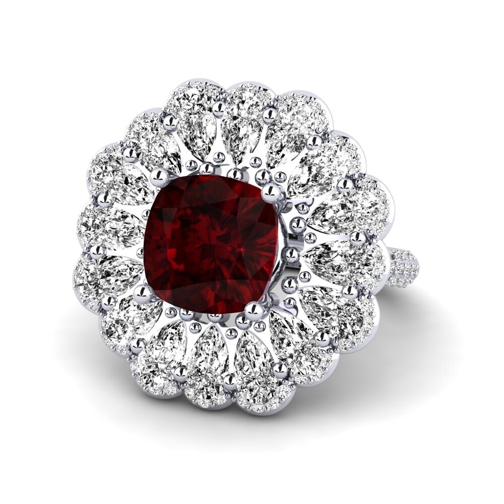 Garnet Engagement Ring Auda