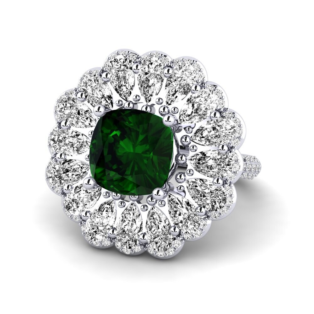 Green Tourmaline Engagement Ring Auda