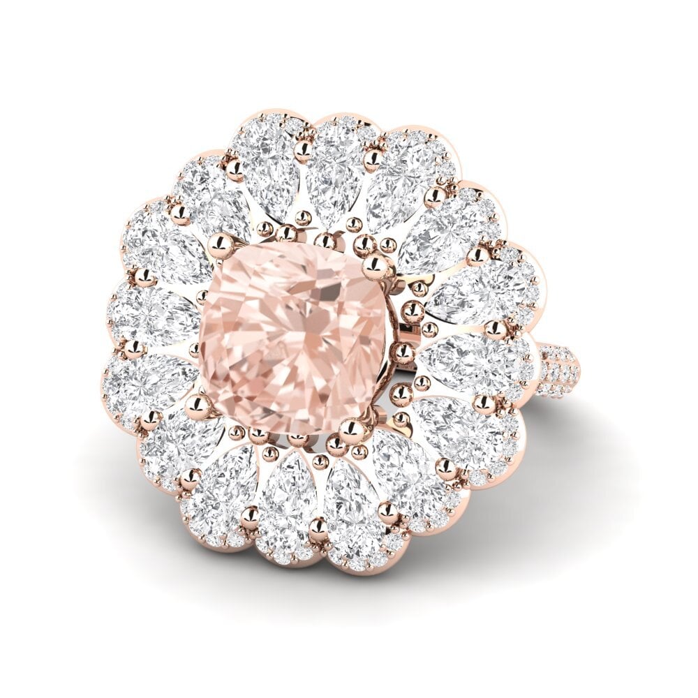 9k Rose Gold Morganite Engagement Ring Auda