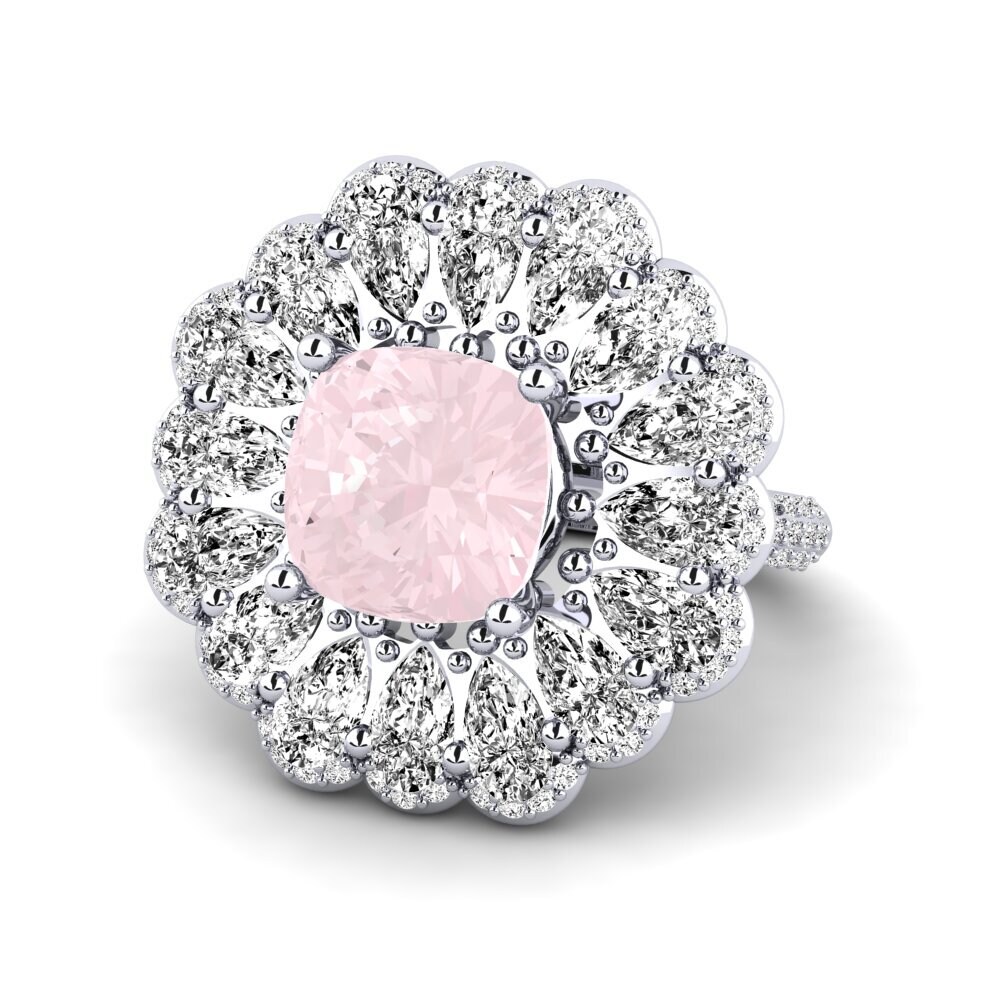Rose Quartz Engagement Ring Auda