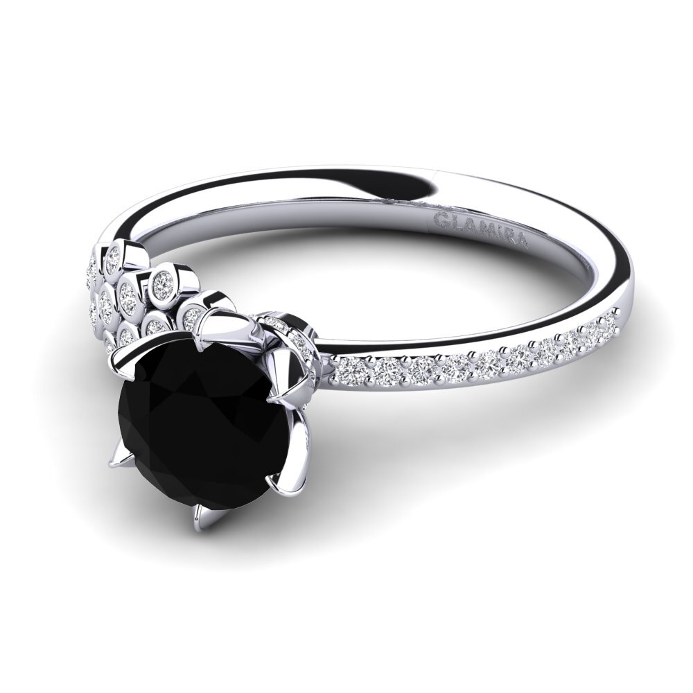 Black Diamond Engagement Ring Audrie