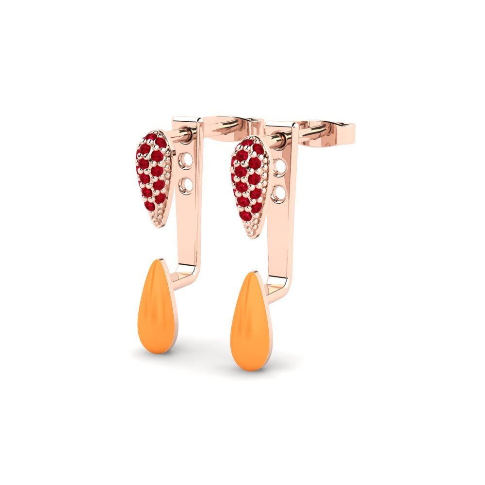 Red Zirconia Women's Earring Aufzug
