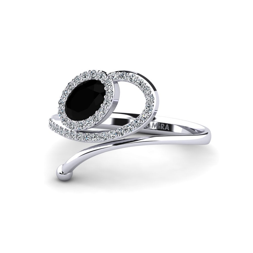 Zafiro negro Anillo Augie