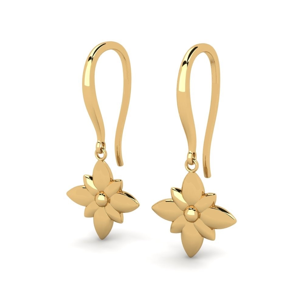 9k Oro Amarillo Pendientes Augure