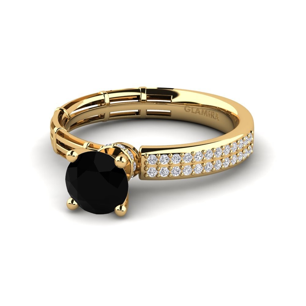 Black Diamond Engagement Ring Augustina