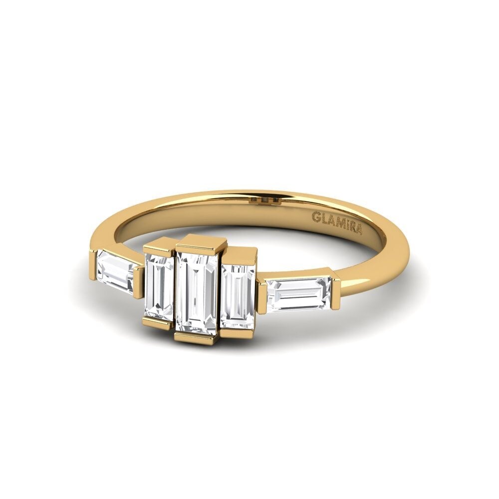 Zafiro blanco Anillo de compromiso Aumales