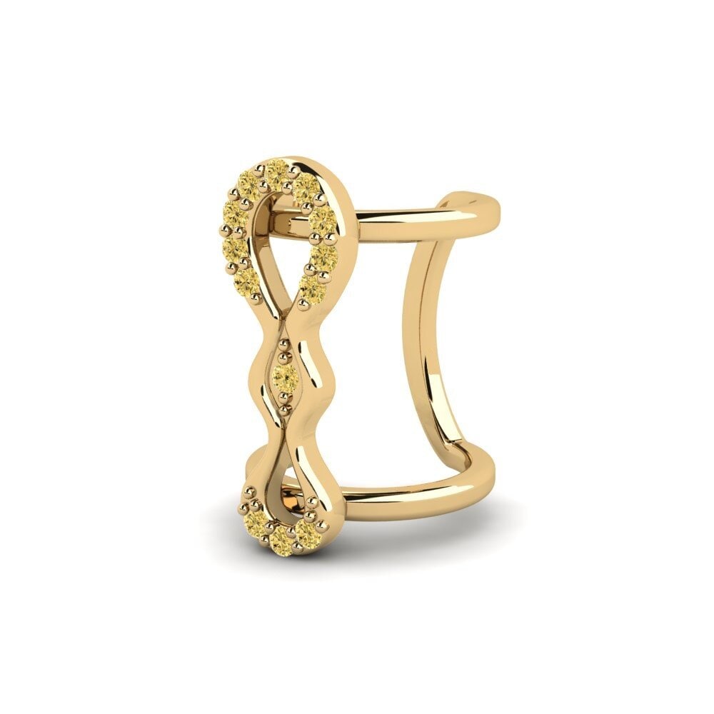 Diamante Amarillo Pendiente de mujer Aumshuldik