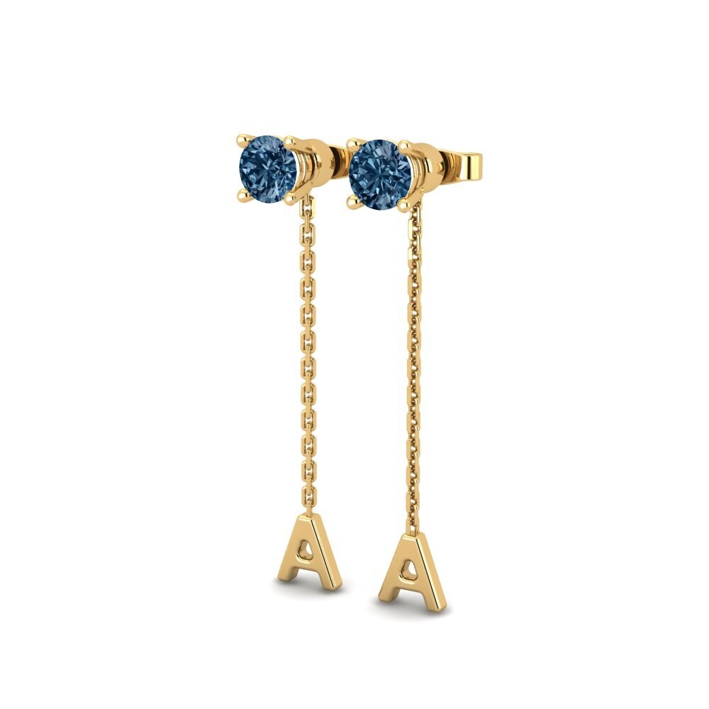Diamante Azul Pendiente de mujer Aundrea A